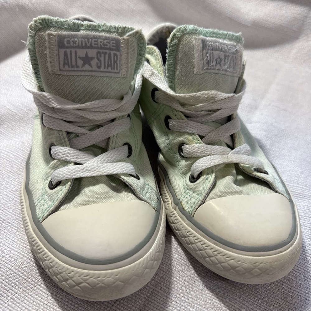 Converse Kids' Light Green All Star Sneakers - Picture 1 of 5